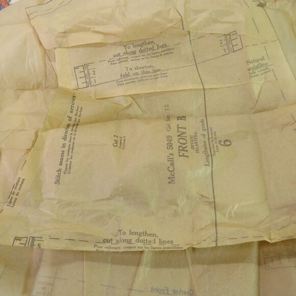 McCalls 5049 clothing pattern size 12 EASY Dress, Panties (sleeveless) Loose Fit - Picture 7 of 7